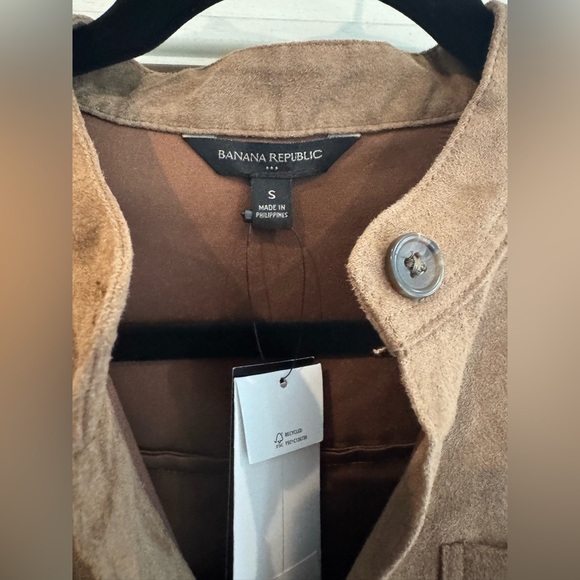 Banana Republic Brown Faux Suede Shirtdress, Small - Picture 8 of 14